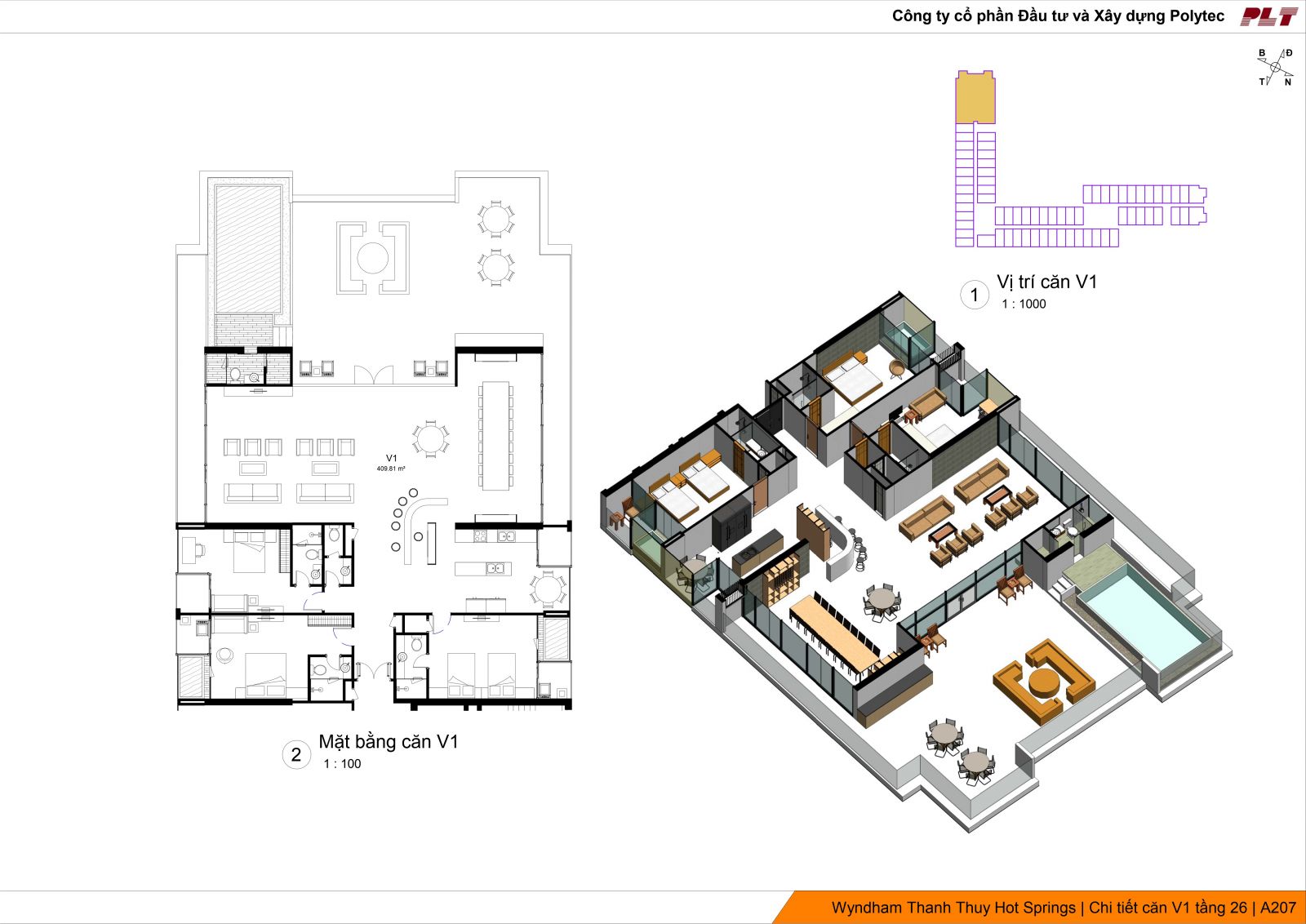 thiết kế căn V1 tầng 26