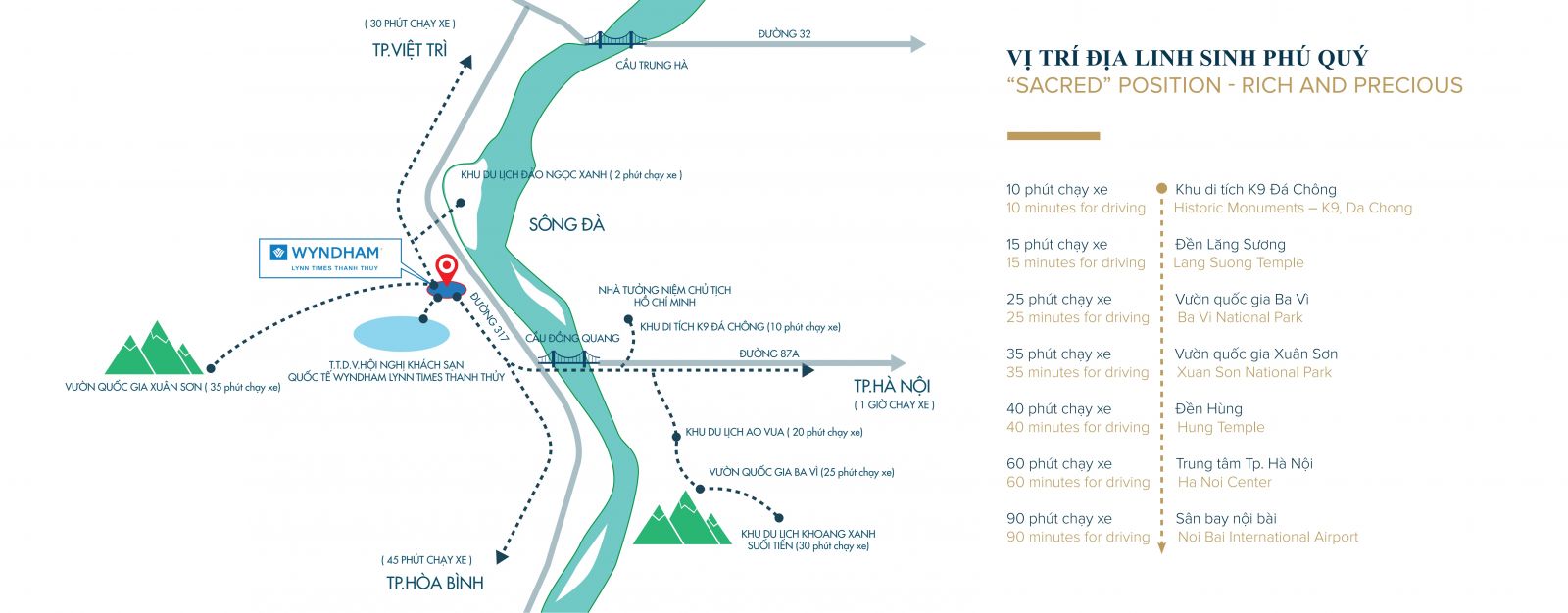 Vị trí Wyndham Thanh Thủy